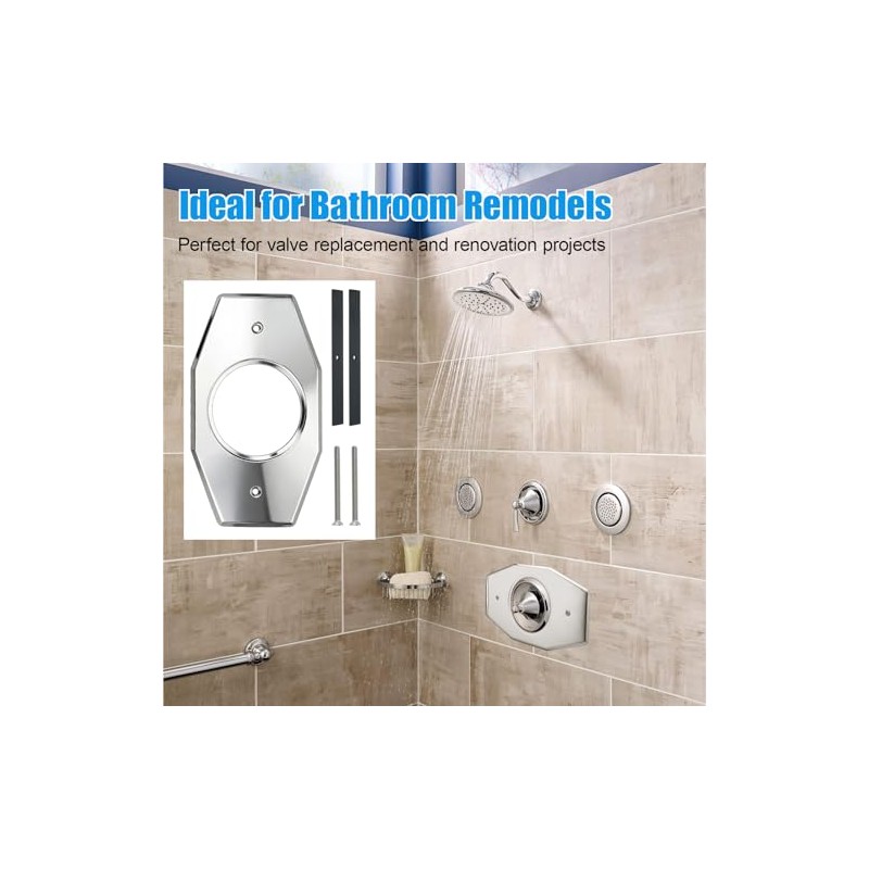 A502-26 One-Hole Remodel Cover Plate for Moen and delta shower