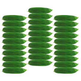 Happyyami 100pcs Bamboo Leaves Banana Leaves Japanese Sushi Plate Sashimi Dish Chinese Zongzi Making Materials for Luau Party Decor