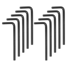 HARFINGTON 10pcs Hex Key Wrench 9/64" L-Shape Hexagon SAE Wrenches Chrome Vanadium Steel Repairing Tool for Home Repair, Black