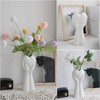 Heart Ceramic Vase for Flowers, Hand Holding Heart Shaped Vase,