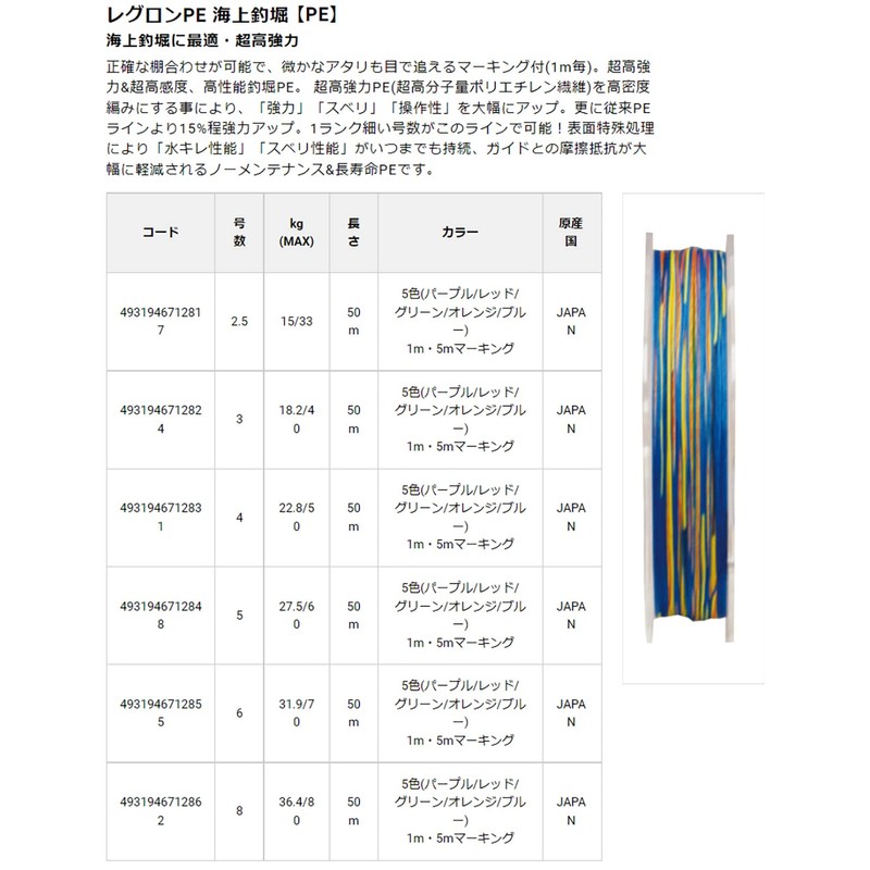 東亜 String reguron PE Sea 釣堀 6 # # # #