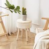 Cpintltr Round Ottoman Footstool Natural Seagrass Foot Stool Pouf Ottomans