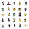 Neymar Futbol 50 Calcomanias Stickers Pvc Contra Agua Brazil