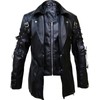 The Jasperz Punk Rave Poison Black & Maroon Jacket Mens