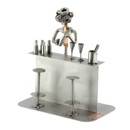 Steelman24 I Nuts and bolts sculpture Cocktail-Maker With Personal Engraving I Handmade ornaments I I Metal figurine
