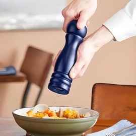 OCS Parts Pro Series 2-Pack Dark Blue Wooden Pepper Mills with Adjustable Grinder | 8-Inch Traditional Salt or Pepper Mill for Home Kitchens, Restaurants or Catered Events