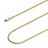 Wellingsale 14K Solid Yellow Gold 1.5mm Open Wheat Chain with