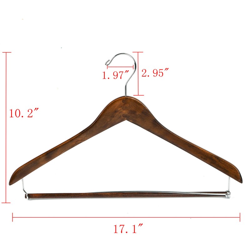 Quality Hangers Wooden Hangers Beautiful Sturdy Suit Coat Curved Hangers