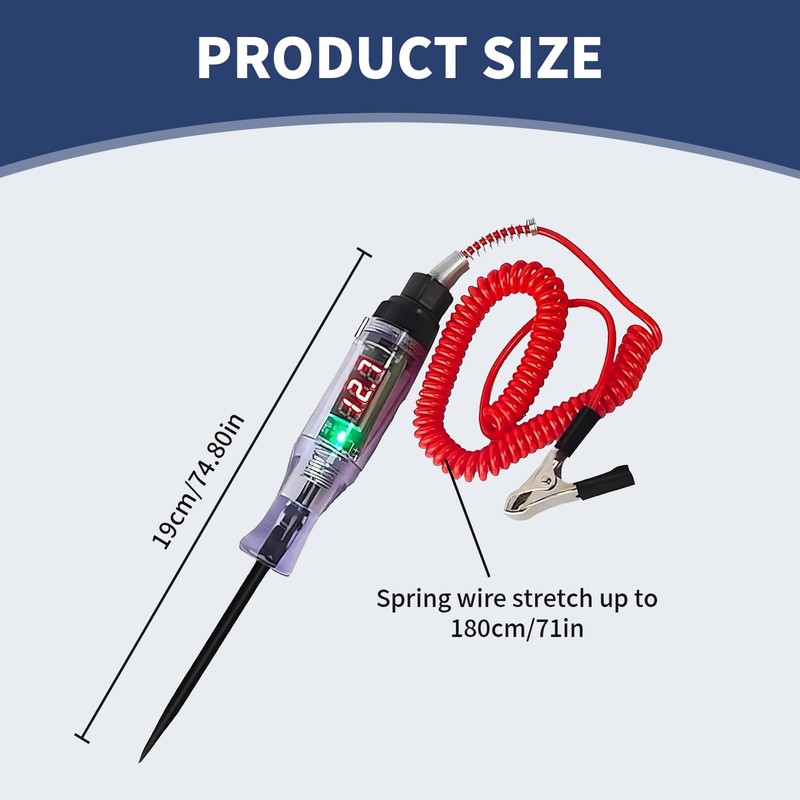 FunnAura 3-120 V Circuit Tester with Digital Test Light for
