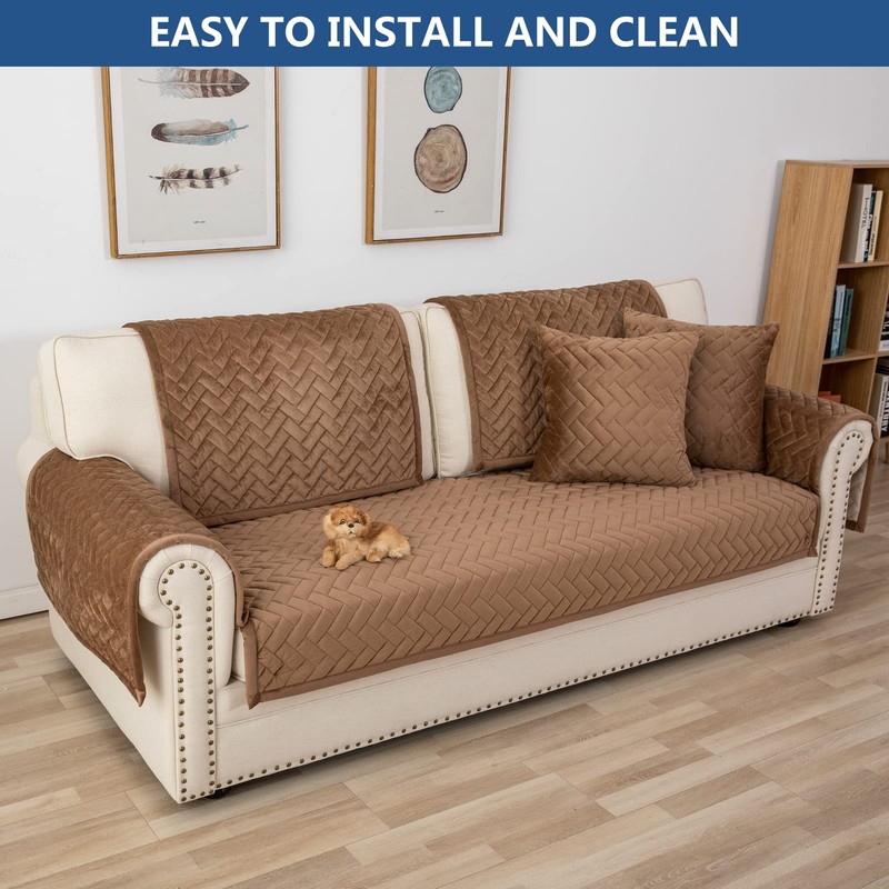 Eismodra Armrest Covers, Armrest Protector, Non-Slip Arm Caps for L-Shaped