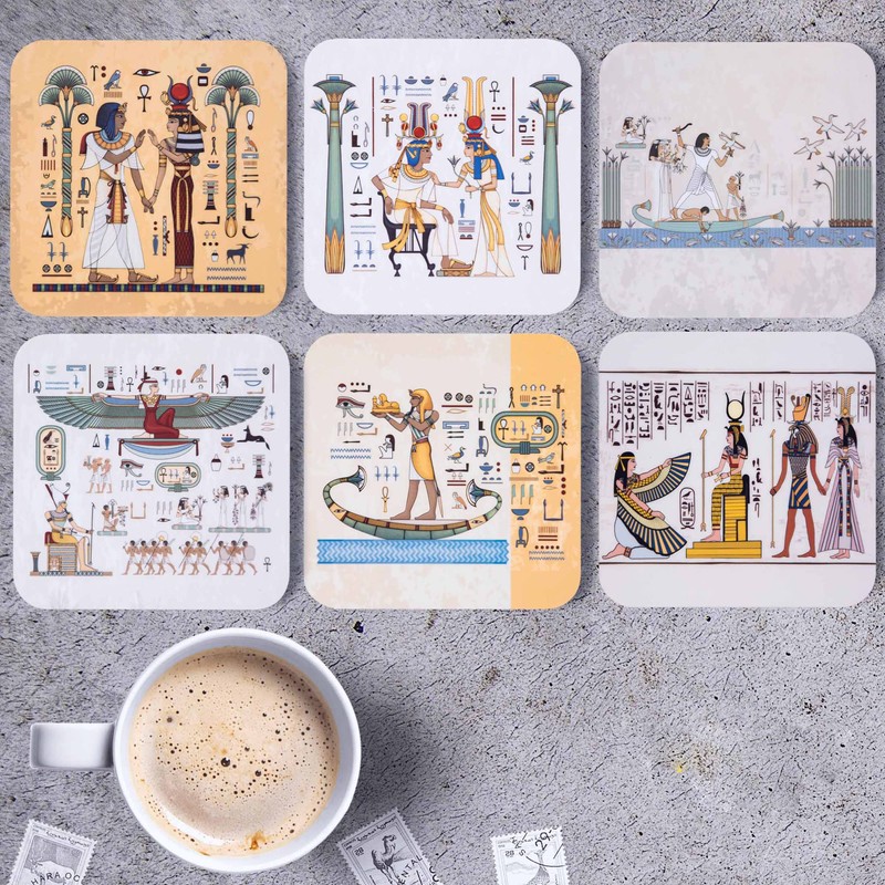 VEVMAX Premium AI Designed Coasters - Ideal for Hot Drinks