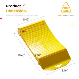 Tire Saver Ramps - Heavy-Duty Vehicle Storage Ramp Set of 4 Pack Anti-Slip Design RV Camper Trailer for Powerful Load Bearing Capacity Tire Wheel Ramps with Large Size (Tire save plus)