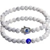 2pcs Evil Eye Howlite Beaded Bracelet