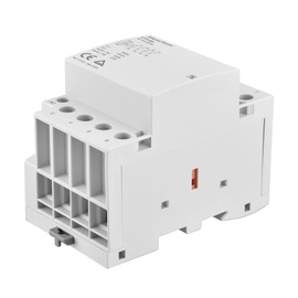 Heschen Household AC Contactor, CT1-63, Ie 63A, 4 Pole, Four Normally Open, AC 12V Coil Voltage, 35mm DIN Rail Mount