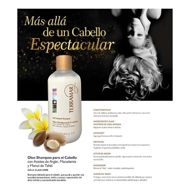 Tratamiento Capilar Óleo, Shampoo, Mascarilla Terramar Regal