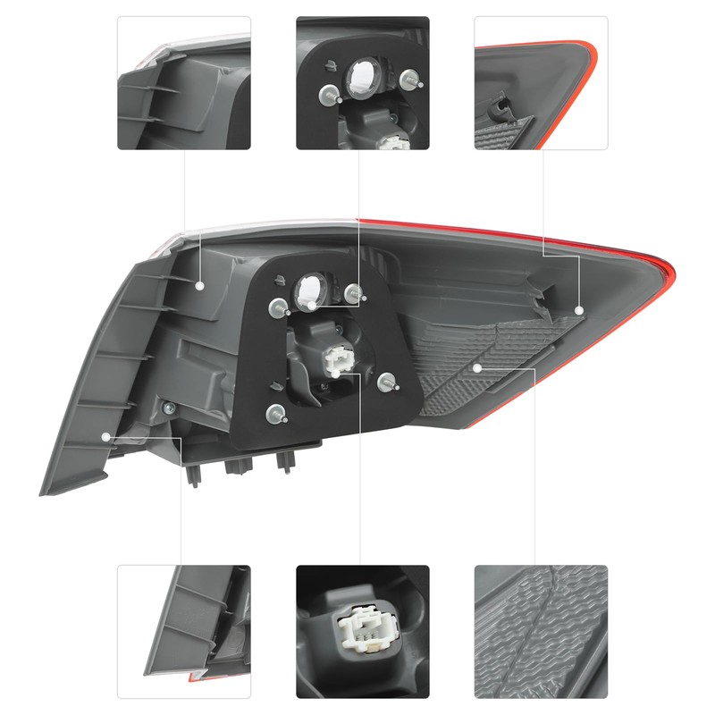 PIAOYUE LED Outer Tail Light For 2013 2014 2015 Honda