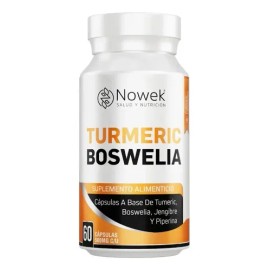 Suplemento Turmeric Boswelia Nowek 60 Cápsulas 500 Mg Sin Sabor                                                                                       