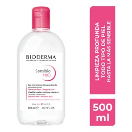 Bioderma Sensibio H2o, Agua Micelar Dermatológica, 500 Ml