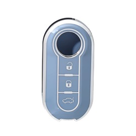 Key Fob Cover OFFCURVE Car Key Case Key Cover Car Key Protective Case Key Case with Key Fob for Fiat 500 Lancia Punto Panda Ypsilon Delta Grande Bravo Musa