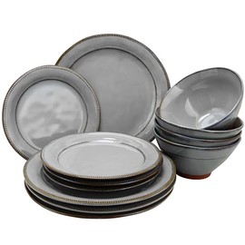 Gibson Dinnerware Set 12 Pieces, Multi Color
