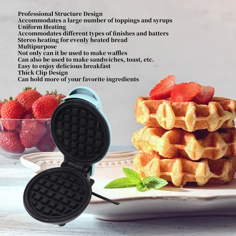 Mini Waffle Maker Stick Proof Double Sided Round Multifunctional Breakfast
