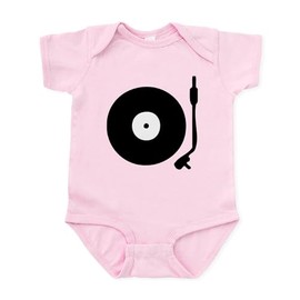 CafePress Vinyl Turntable 1 Infant Bodysuit Cute Infant Bodysuit Baby Romper Petal Pink