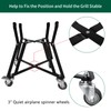 Quantfire Medium BGE Nest,Grill Stand for BGE Accessories, Rolling Nest