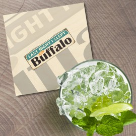 Unbranded Buffalo Retro Travel Tin Sign 4'' X 4'' Square Wooden Coaster