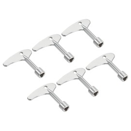 PATIKIL Triangle Spanner Keys, 6 Pack Zinc Alloy Elevator Lift Lock Keys Triangle Cabinet Spanner Key for Gas Electric Elevator Lift Door Lock, Silver