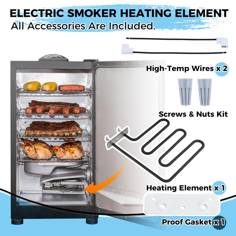 MOOTVGOO 1200 Watts Smoker Heating Element Kit Replacement for Masterbuilt