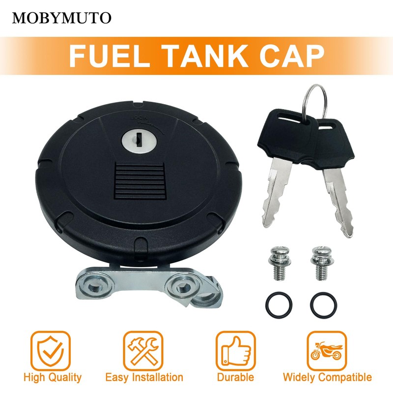 MOBYMUTO Fuel Gas Tank Cap Cover Lock Keys Motorcycle fuel