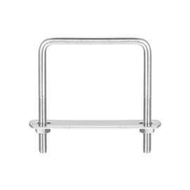 sourcing map Square U-Bolts, 3 Sets 67mm(2.64") Inner Width 80mm Length M6 304 Stainless Steel U Clamp Bolt with Nuts and Plates, for Boat Trailer