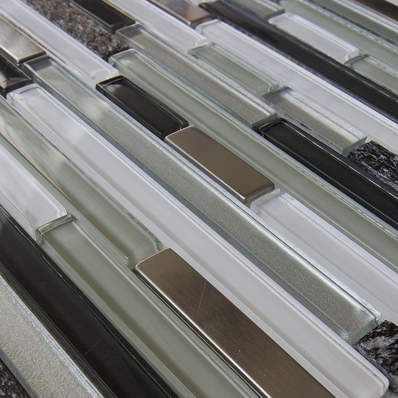 Simple Tile - 5 Sheets Glass and Stone Mosaic Tile