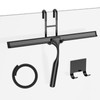 Black 14-Inches Stainless Steel Shower Squeegee Set, Include Shower Door