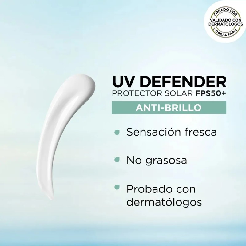 Pack X2 Protector Solar UV Defender Antibrillo Invisible 80mL L'Oréal