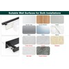BathAce Self Adhesive Towel Bar, 16 Inch Square Towel Racks