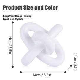 XMGZQ White Knot Decor for Coffee Table Book,Chain Link Decor for Bookshelf Entry Table TV Stand,Minimalist Knot Sculpture for Home Living Room,Object Decoracions para sala,adornos para sala Modernos