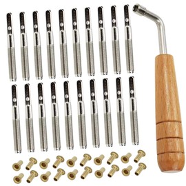 SHOWERORO 1 Set Fixing for Harp Pins Nail Lyre Replacement Building Stringed Instrument Lyre Harp Pegs Lyre Harp Peg Part Zither Pin Accessory L Tuning Wrench Musical Metal Wood Accessories