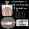 MUTIOVO French Tip Toe Nail Tips Press on, Sharp Square