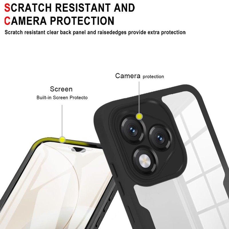 YUXING Full Body Case for Honor 400 Lite, Dual-Layer 360°