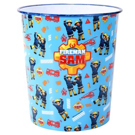Zawadi Global Fireman Sam Kids Childrens Waste Bucket Paper Bin Basket for Bedroom Study Desk Dustbin