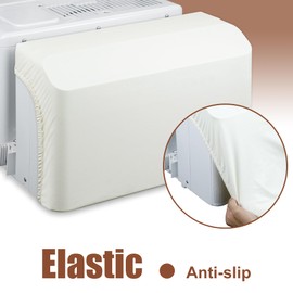 BJADE'S Indoor Window AC Cover for U-Shaped Window Air Conditioner Unit,Dustproof & Windproof Inside Window AC Protection Cover,White