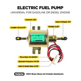 Flaconi Automotive Replacement Electric Fuel Pumps,Electric Fuel Pump,12v Fuel Pump,Diesel Fuel Pump,Electric Fuel Pump 12v for Carburetor,HEP-02A Inline Fuel Transfer Pump for Car Carburetor Boat