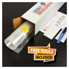 BDF 4WHLV Decorative Window Film White Leaves (24in X 7ft)