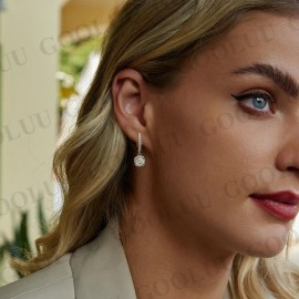 2 PZS Aretes Pendientes De Plata 925 Mujer Colgantes Moda Regalos de San Valentín