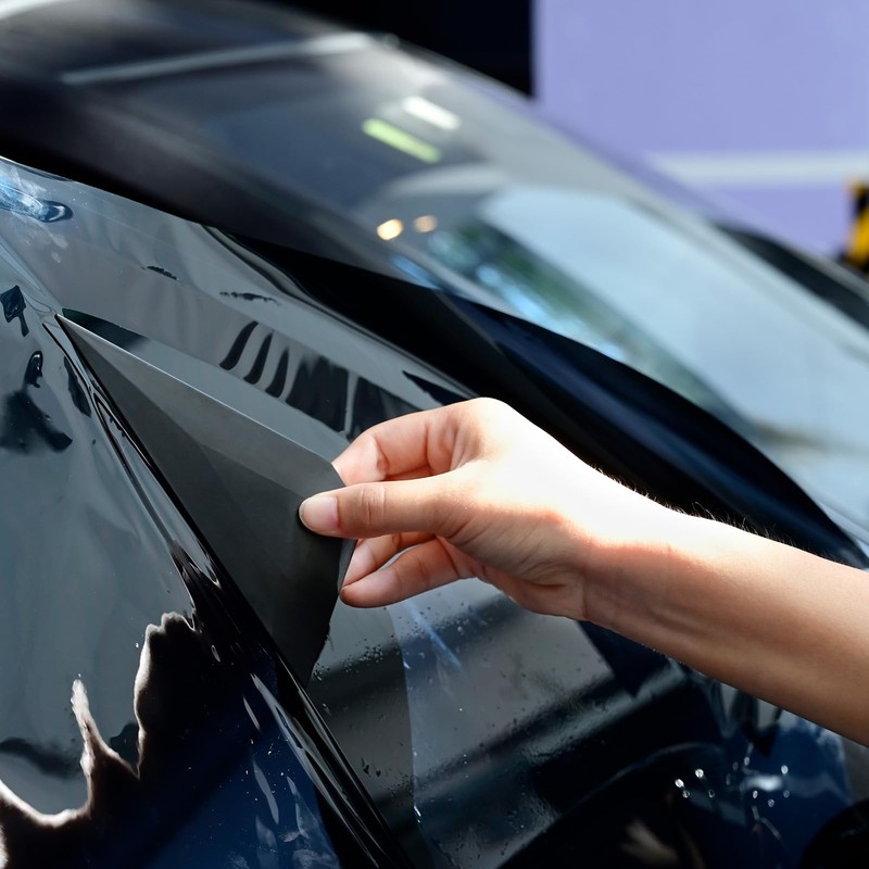 FOSHIO Small Squeegee Window Tinting Tools, Triangle Squeegee Car Wrap