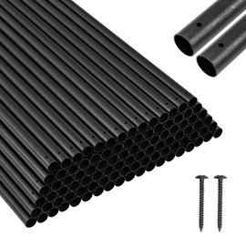 SSOAAW Deck Balusters, 26"x0.75" pindles, 100 Pack Staircase Baluster with Screws, Aluminum Alloy Railing for Deck，Outdoor Stair Deck Porch