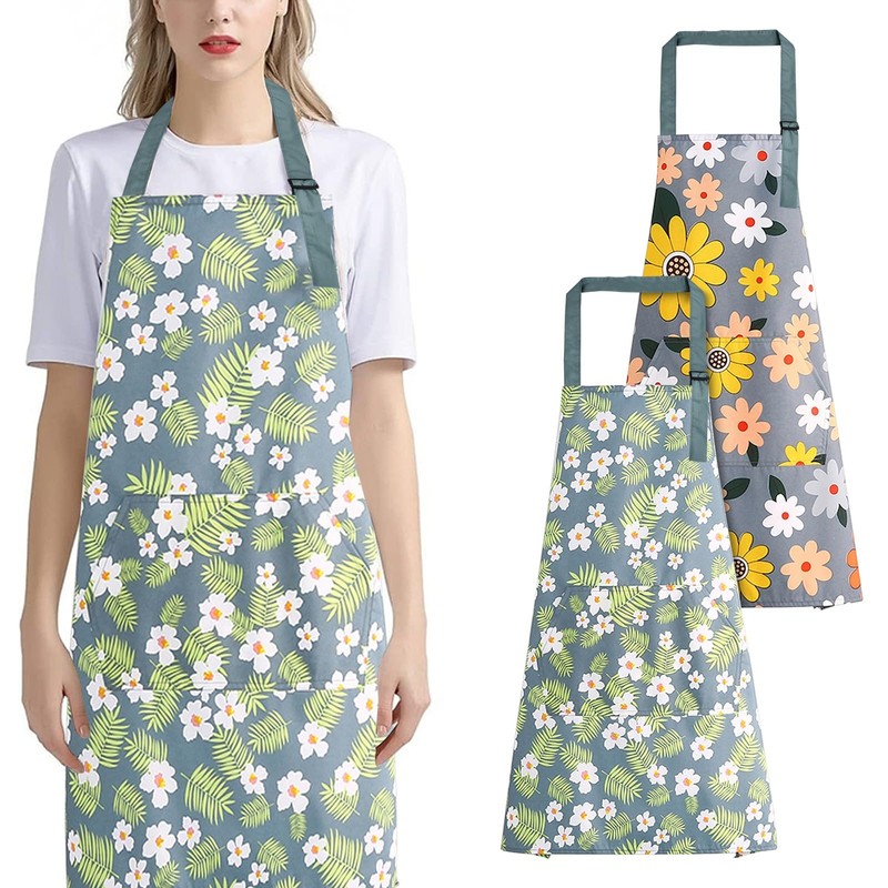 Becanno Waterproof Apron, Women's, Apron, Adjustable, Cooking Apron, Unisex, Set
