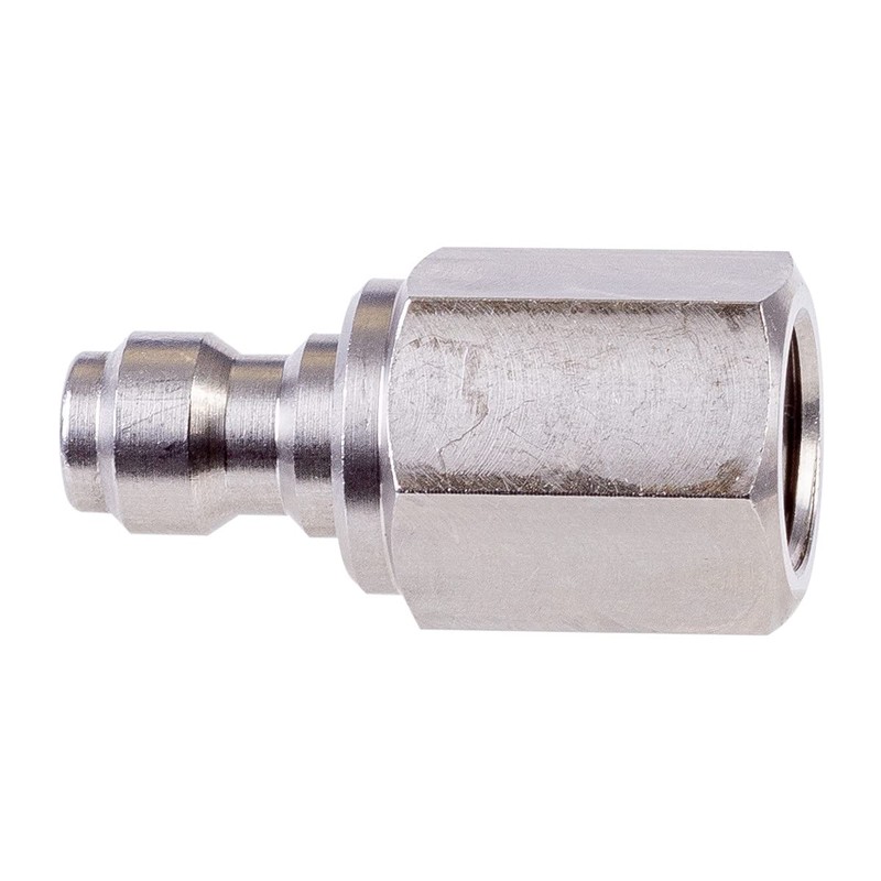 Air Venturi Male Quick-Disconnect, 1/8 BSPP Female Threads, Steel, Rated
