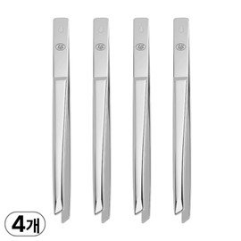 Three Seven 777 Tweezers Silver T-533SC Small Tweezers Eyebrow Grooming Tweezers Hair Removal Fine Hair Grayling Tweezers, 4 Pieces / 쓰리세븐 777 족집게 실버 T-533SC 소형 쪽집게 눈썹정리 쪽집개 제모 잔털 새치뽑기 핀셋, 4개